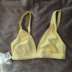 Peek and Beau Women's Fuller Bust  Ribbed Triangle  Bikini Top NWT